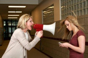 Woman giving financial advice to teenager